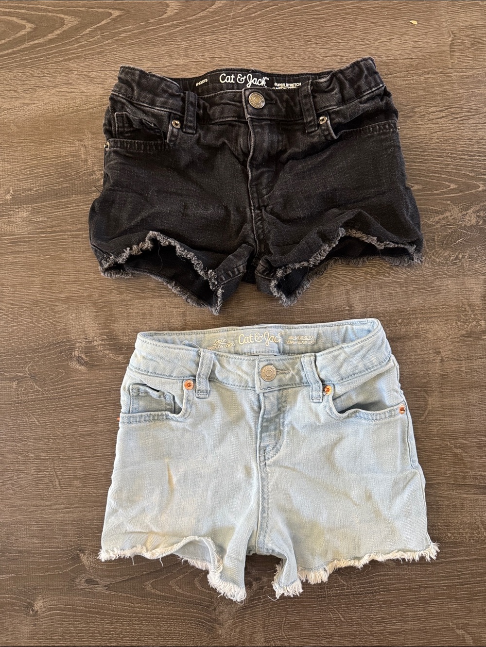 Cat & Jack Denim Shorts Duo - Black and Light Blue